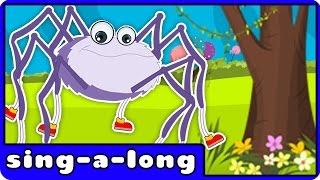 Itsy Bitsy Spider Incy Wincy Spider  Nursery Rhymes  With Lyrics by HooplaKidz SingALong [upl. by Incrocci437]