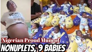 Amazing Mum of Nonuplets 9 babiesquot 6 girls and 3 boys in Nigeria [upl. by Serdna]