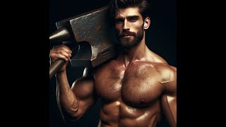 a Handsome Muscular Manly Man Forges Steel to Make Weapons [upl. by Sybille]