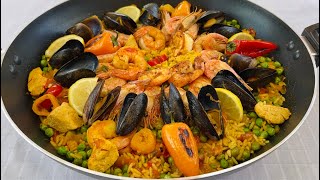 Recette de Paella aux Fruits de Mer et au Poulet [upl. by Brest]