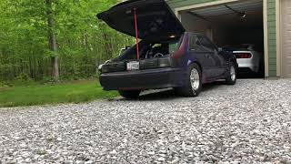 88 Mustang GT foxbody 347 stroker Spintech Pro Street 6000 mufflers [upl. by Annawak]