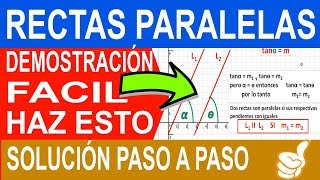 🙉 Definición Rectas Paralelas Que son Demostración Gráfica Analítica [upl. by Larry]