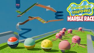 MARBLES RUN SPONGEBOB VERSION  JELLYFISH FIELD Arena [upl. by Sidky]