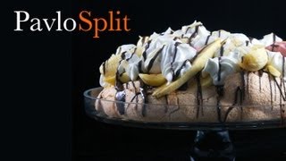 Pavlosplit  Pavlova  banana split dans Équation gourmande  Avec Hervé Cuisine [upl. by Oribella]