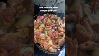 How to make ASUN using a grill pan peppered goat meat [upl. by Biagi453]