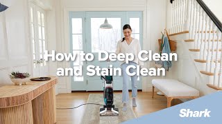 Carpet Cleaners  How to Deep Clean and Stain Clean Shark® CarpetXpert™ with Stainstriker™ [upl. by Ertha750]