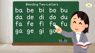 Blending Two Letters  ConsonantVowel Blending  Phonics for Kids [upl. by Sibylle]