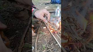 Fogo com glicerina e permanganato de potássio sobrevivência acampamento fogo fire [upl. by Ellennoj]