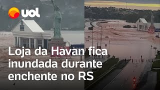 Inundação no Rio Grande do Sul atinge loja da Havan em Lajeado vídeo mostra local embaixo dágua [upl. by Ettelliw74]