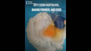 Me making Jiffy Cornbread Pancakes recipe from backtomysouthernrootscom for breakfast [upl. by Catlee]