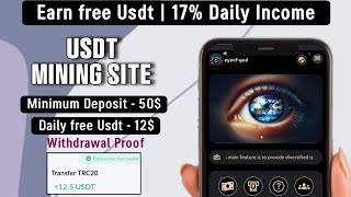 New Usdt Mining Site  usdt earning site  usdt mining app  trx Cloud Mining  usdt investment 2024 [upl. by Htebzile448]