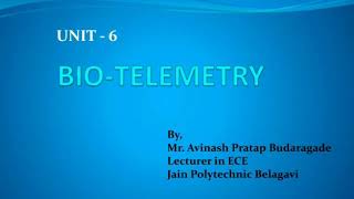 15EC63A Unit6 Biotelemetry session1 [upl. by Aisak599]