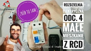 ROZDZIELNICA ELEKTRYCZNA 4 MONTAŻ małe mieszkanie z wyłącznikiem różnicowoprądowym RCD [upl. by Aneele]