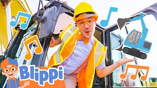 Blippis Brand New Excavator Song Educational Songs for Kids [upl. by Nollad455]