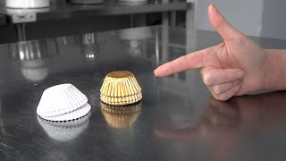 Paper vs Metallic Paper Cupcake Baking Cups  Cake Decorating For Beginners [upl. by Merth476]