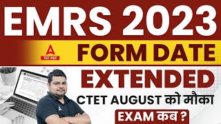 EMRS Form Fill Up 2023 Date Extended  EMRS TGTPGT Exam Date 2023 [upl. by Garges]