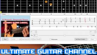 Guitar Solo Tab El Mariachi  Desperado Theme Antonio Banderas [upl. by Amarillis]