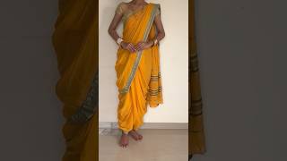 Double Kashta Nauvari draping nauvarisaree saree sareelove GroomingwithUtkarsha [upl. by Zinck]