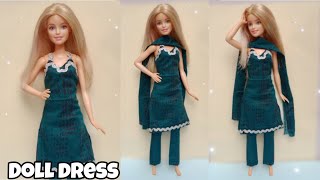 Doll dress 👗  How to make doll dress 🌺 [upl. by Oreste]