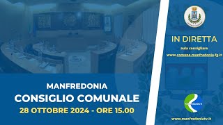 CONVOCAZIONE del CONSIGLIO COMUNALE  Manfredonia 28 OTTOBRE 2024 [upl. by Tansy]