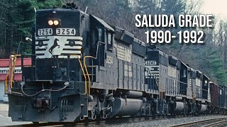 Norfolk Southern Trains on Saluda Grade 19901992 [upl. by Callie]