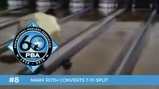 PBA 60th Anniversary Most Memorable Moments 8  Mark Roth Converts 710 Split [upl. by Nrubua]