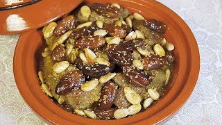 Tajine de Boeuf aux Amandes et aux Dattes  Délice Marocain [upl. by Rebmaed]