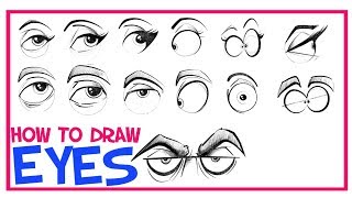 How To Draw Eyes CARTOONING 101 4 [upl. by Lezlie]