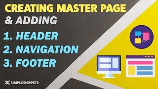 Creating Master Page in ASPNET  Adding Navigation Menu amp Footer to Master Page [upl. by Sungam]