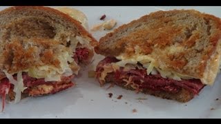 How to Make a Reuben Sandwich  The Frugal Chef [upl. by Aisatnaf]