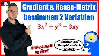 Gradient und Hesse Matrix bestimmen mit 2 Variablen [upl. by Rehtaeh]