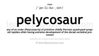 Pronunciation of Pelycosaur  Definition of Pelycosaur [upl. by Rbma]