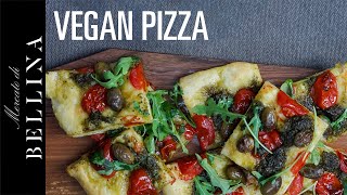 Easy Vegan Pizza Recipe  Homemade Pizza Tutorial [upl. by Burman428]