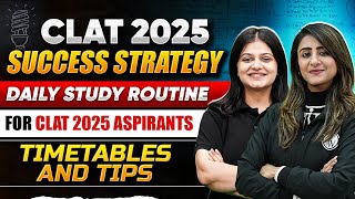 Daily Study Routine for CLAT 2025 Aspirants Sample Timetables and Tips  PW CLAT [upl. by Judus938]