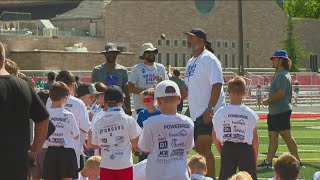 Broncos past present give back at Gridiron Dreams Football Academy [upl. by Durrell]