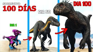 SOBREVIVÍ 100 DÍAS como SCORPIUS REX en ARK HARDCORE y evoluciono en el Dinosaurio Híbrido Monstruo [upl. by Hsan576]