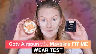 WEAR TEST 📣 Coty Airspun VS Maybelline FIT Me Translucent Setting Powder❗️best setting powder [upl. by Ttreve]