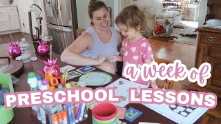 A WEEK OF HOMESCHOOL LESSONS PRESCHOOL HOMESCHOOL ALL ABOUT YOU WEEK [upl. by Strickman]