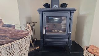 REMOVING BAFFLE PLATES OUT OF A ECOSY MULTI FUEL WOOD BURNING STOVE [upl. by Rolyks]