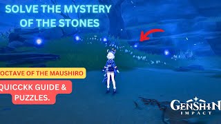 Octave of the maushiro  Solve the mystery of the stones QUICK GUIDE amp PUZZLE  Genshin Impact [upl. by Duong]