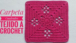 Eres Principiante éste Tejido es para TiGranny Square CrochetCuadradoCarpeta a GanchilloCrochê [upl. by Alyehc]