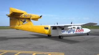 Britten Norman Trislander Engine Start Procedure Aurigny Air Alderney Airport [upl. by Gauthier]