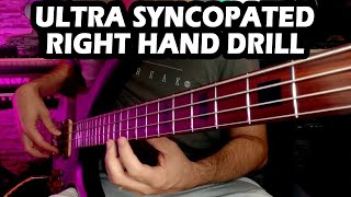 EXTREME SYNCOPATION FOR RIGHT HAND Bass Lesson [upl. by Eentirb]