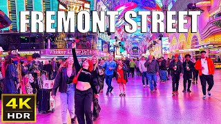 Fremont Street Las Vegas Walk  January 2024 [upl. by Llenad]