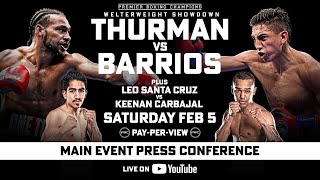 Thurman vs Barrios MAIN EVENT PRESS CONFERENCE  FOX Sports PBC PPV [upl. by Ziul]