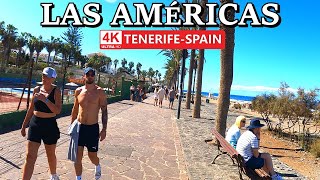 TENERIFE  PLAYA DE LAS AMÉRICAS  Beautiful Sunny Day 😎 4K Walk ● November 2023 [upl. by Whallon]