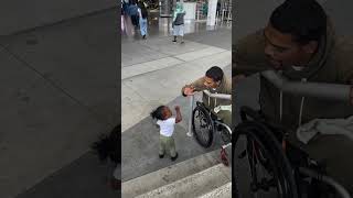 child push father down stairs shortsvideo [upl. by Bellaude258]