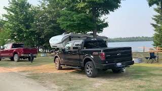 Muskallonge lake state park camping Michigans up [upl. by Sculley904]