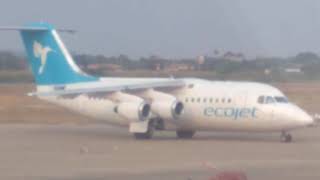 Ecojet British Aerospace BAE 146 Landing at Jorge Henrich Arauz Trinidads National Airport [upl. by Fayette]