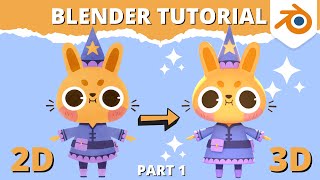 Blender Tutorial  2D Drawing to 3D Model Part 1 [upl. by Nale]